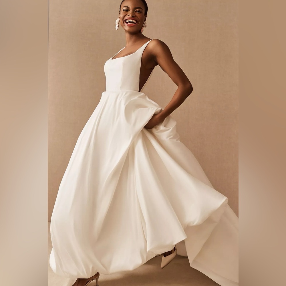 Jenny by Jenny Yoo
Lawrence Square-Neck Open-Back Taffeta
Wedding Gown - Picture 5 of 17